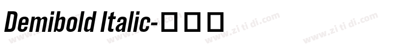 Demibold Italic字体转换